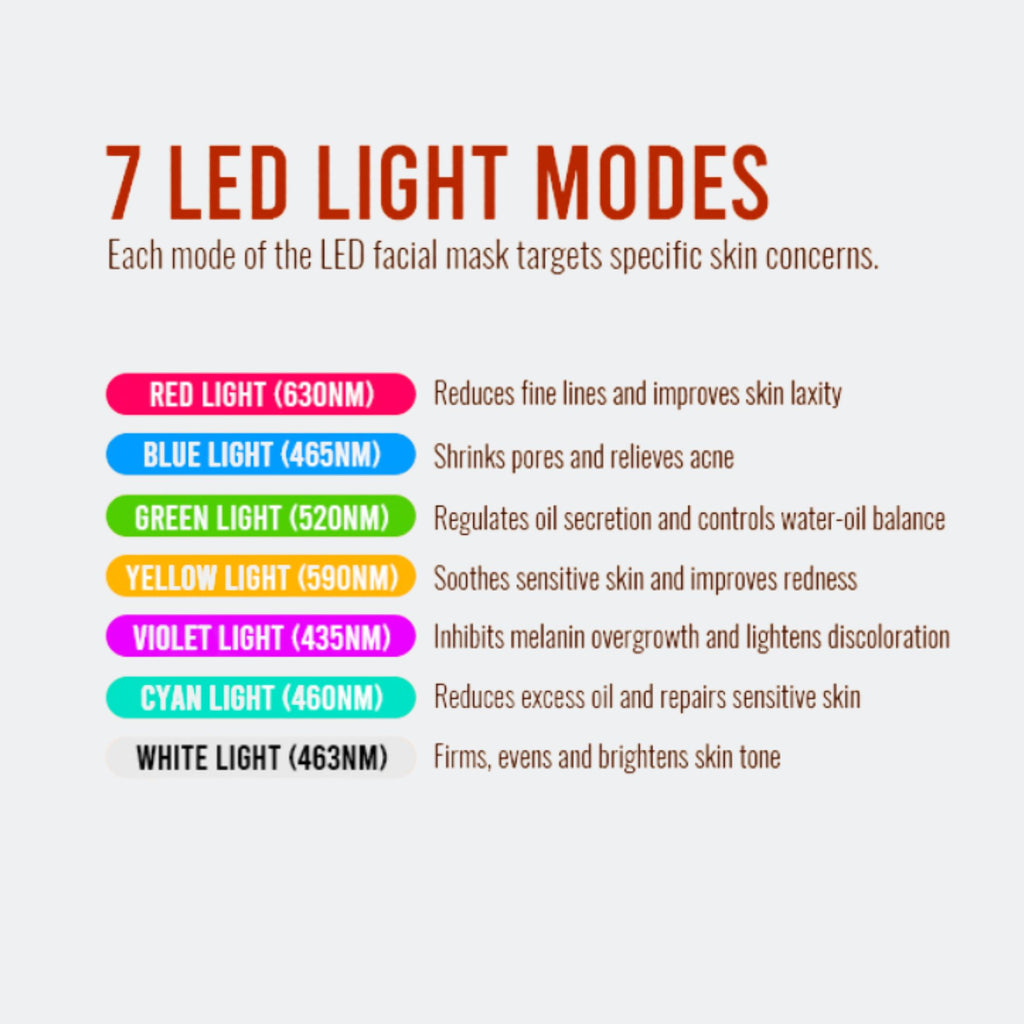 Food grade silicone beauty mask with LED photons home use beauty equipment 7 colors led face mask